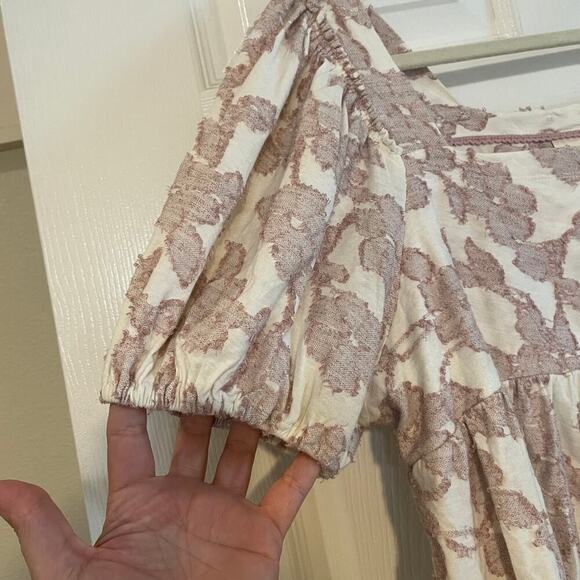 Maeve by Anthropologie Batia Textured Babydoll Top size LP - Picture 5 of 14